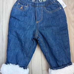 GAP Blue Denim Lined Cuffed Kids Jeans